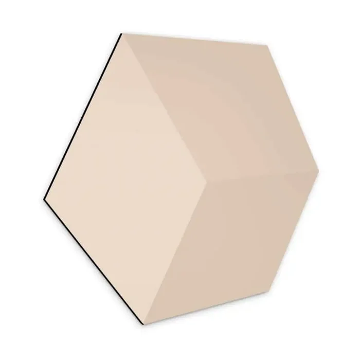 3D Hexagon – Alu-Dibond Hellbraun