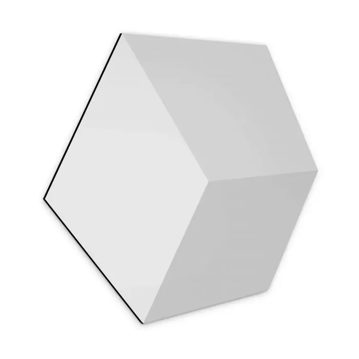 3D Hexagon – Alu-Dibond Hellgrau