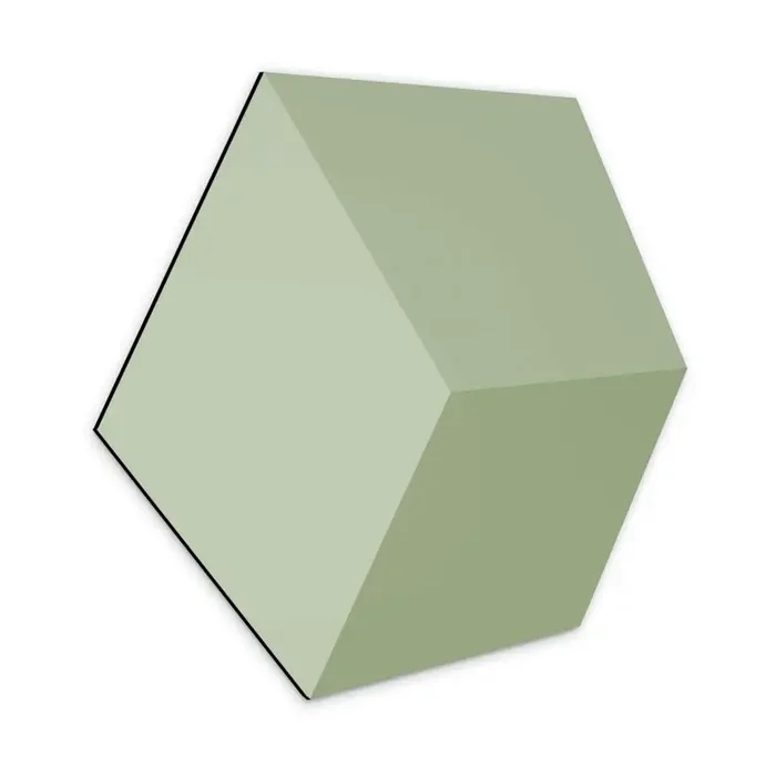 3D Hexagon – Alu-Dibond Hellgrün