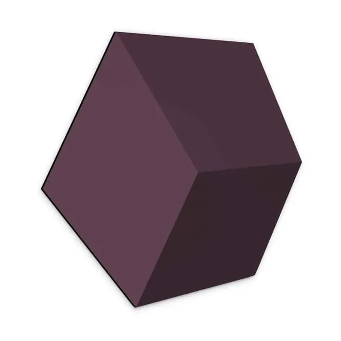 3D Hexagon – Alu-Dibond Lila