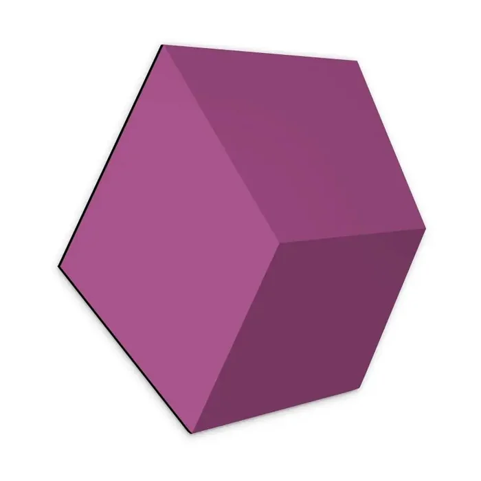 3D Hexagon – Alu-Dibond Magenta