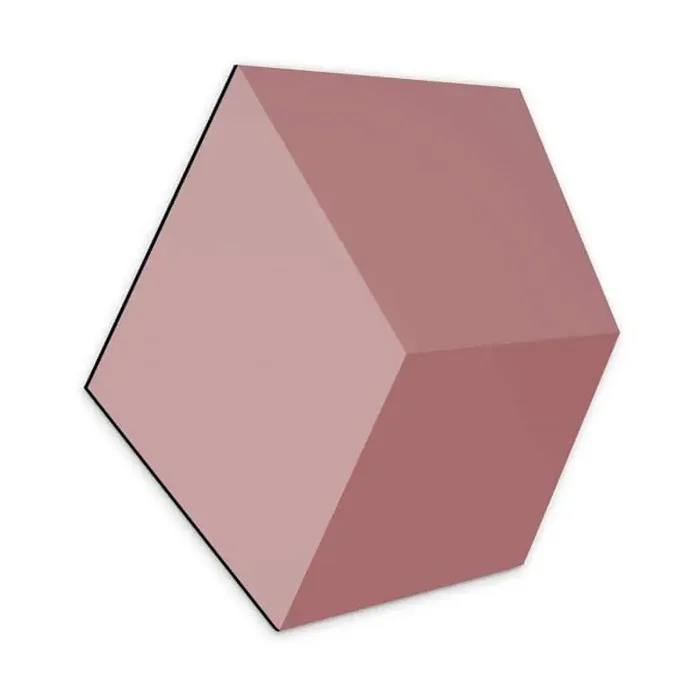 3D Hexagon – Alu-Dibond Rot