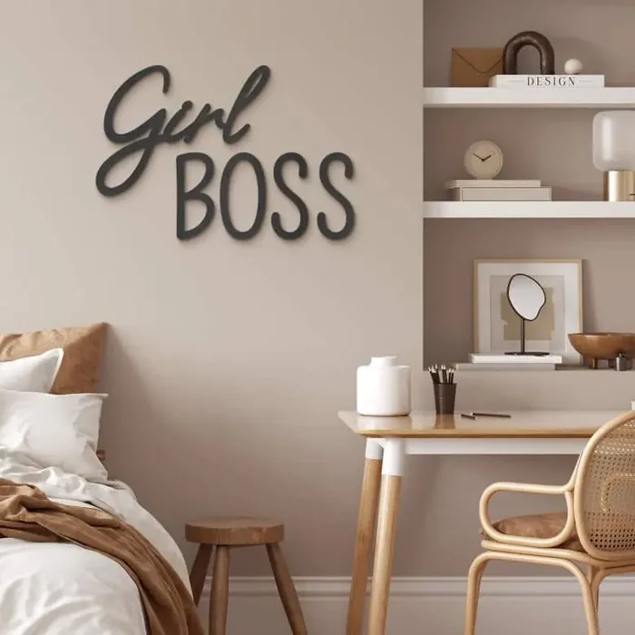 3D MDF Schriftzug – Girl Boss