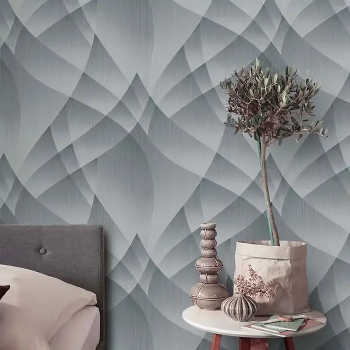 3D Tapete, geometrische Tapete Fashion for Walls 4 von Guido Maria Kretschmer silber