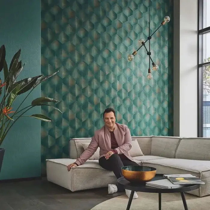 3D Tapete, Mustertapete Fashion for Walls 4 von Guido Maria Kretschmer grün