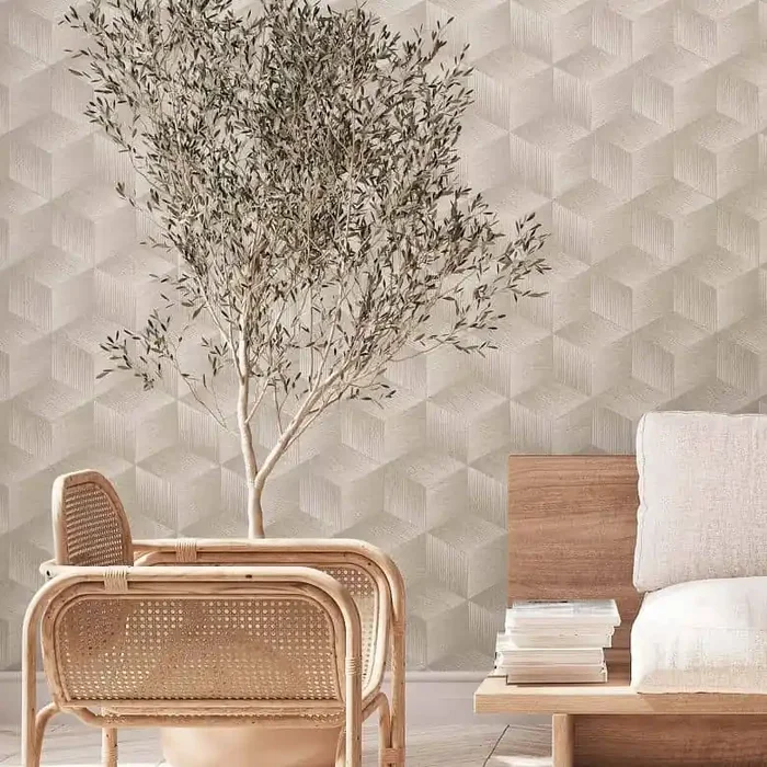3D Tapete Nachhaltig – Vliestapete Retro von A.S. Création Greige Grau 385061
