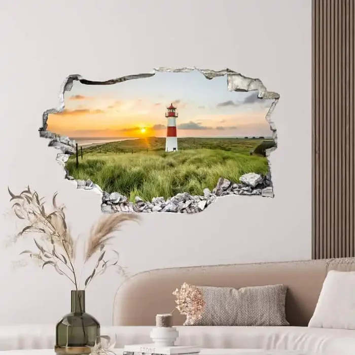 3D Wandtattoo – Leuchtturm auf Sylt