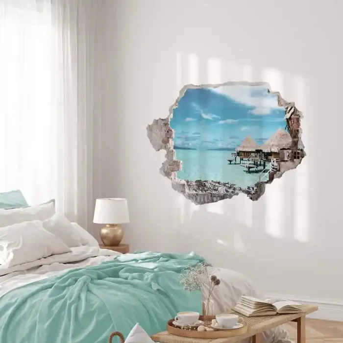 3D Wandtattoo – Urlaub auf den Malediven