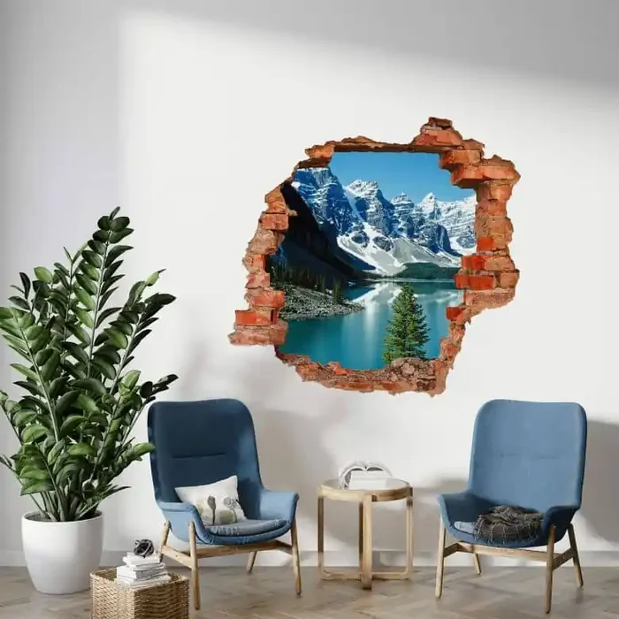 3D Wandtattoo Bergsee Idylle