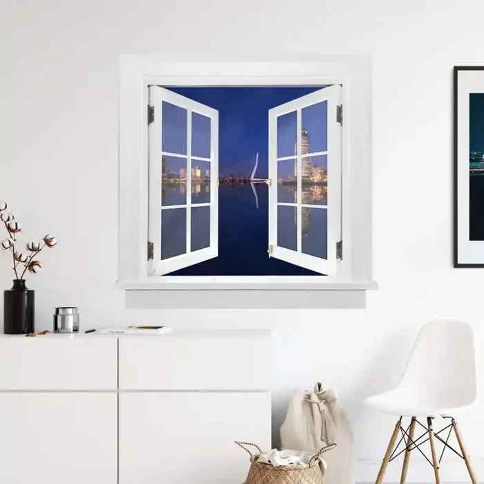 3D Wandtattoo Doppelfenster Pablo – Rotterdam