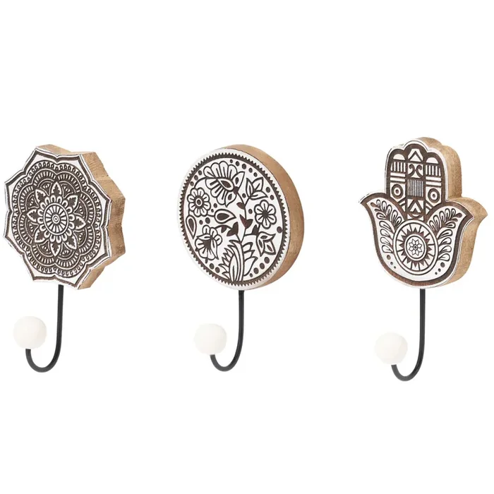 3er Set Orientalischer Wandhaken Haken Hares