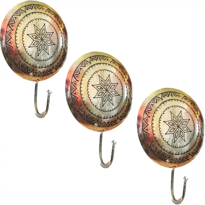 3er Set Vintage Kleiderhaken Haken Halis Silber