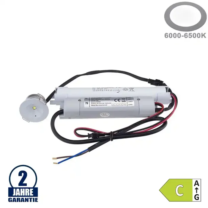3W LED Notleuchte Einbau Osram-Chip 4.8V 1800mAh