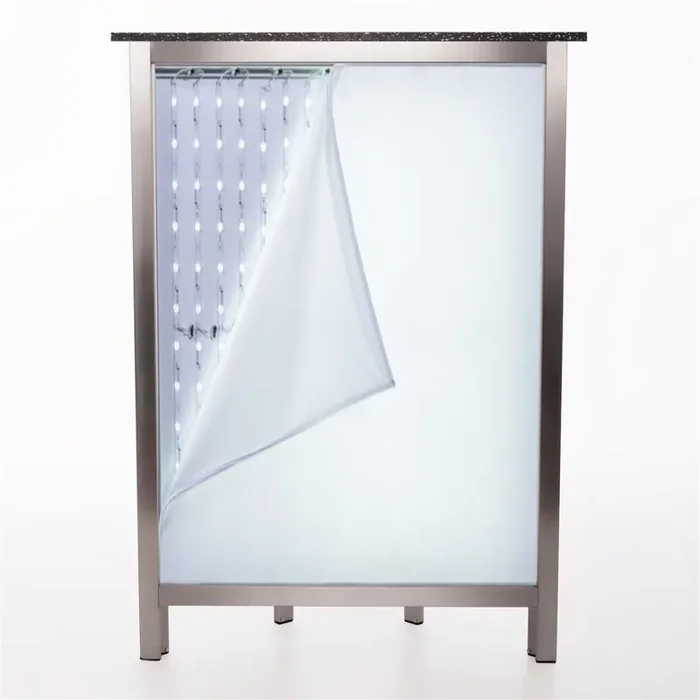 45° corner piece for long drink counter LED backlight incl. & Stracciatella print