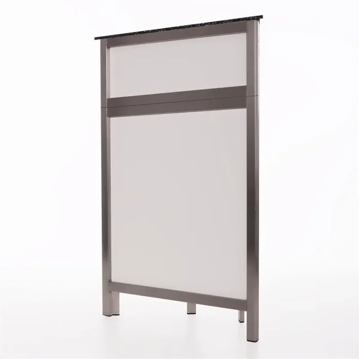 45° corner piece for multi-counters, front white, PE black/white