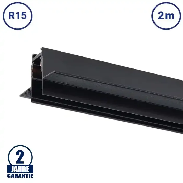 48V Stromschiene R15 Einbau V2 Magnetic Line Schwarz 2m