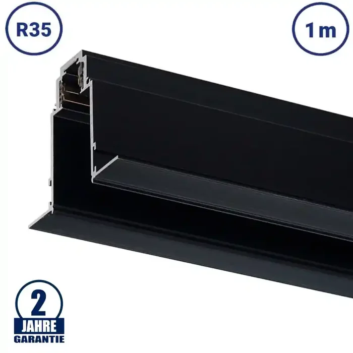 48V Stromschiene R35 Einbau Magnetic Line Schwarz 1m