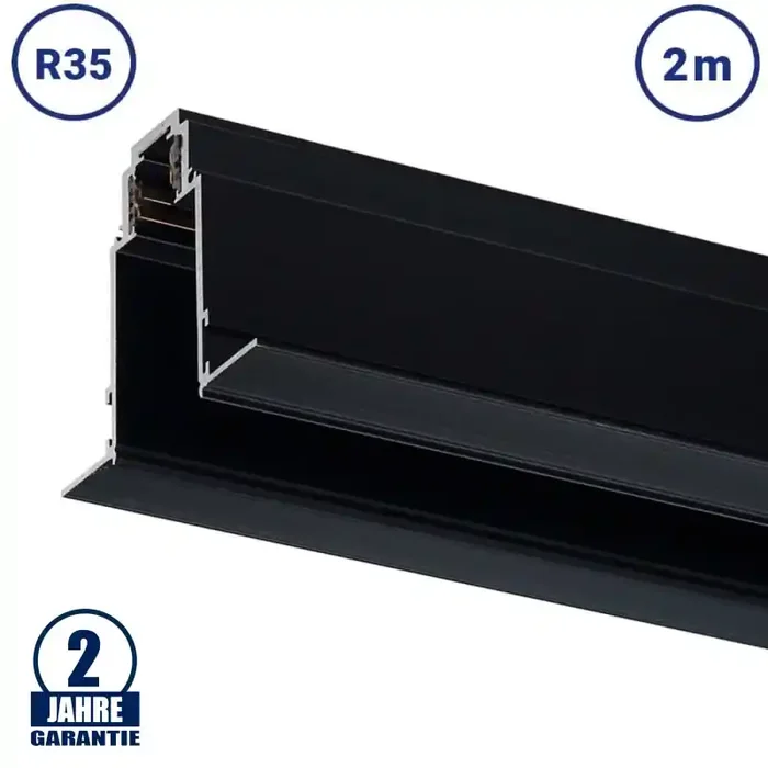 48V Stromschiene R35 Einbau Magnetic Line Schwarz 2m