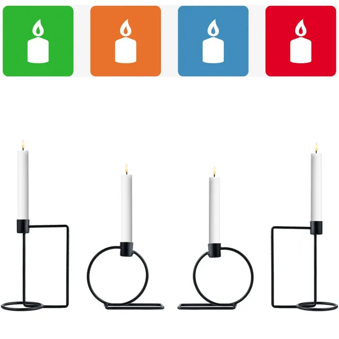 4er Set Skandinavisches Design Kerzenständer Kerzenhalter Svidal