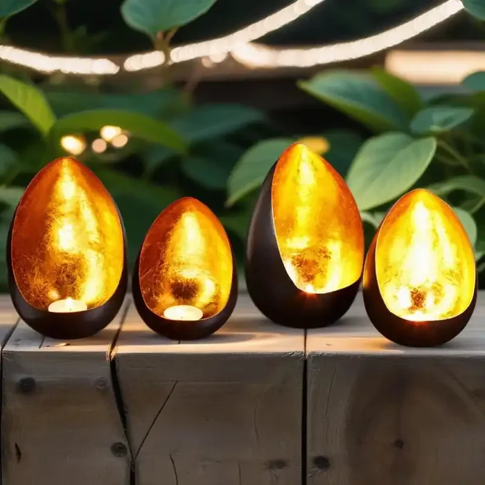 4er Set Windlichter Teelichthalter Namik