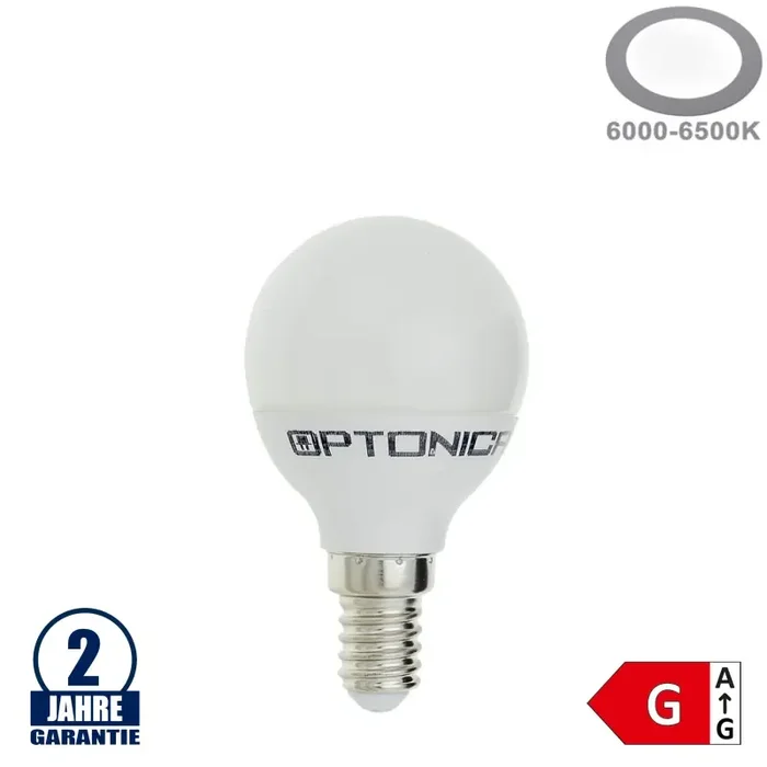 4W LED E14 G45 Birne Kunststoff Kaltweiß