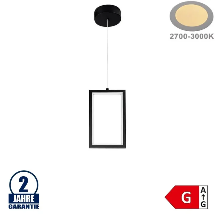 4W LED Pendelleuchte Warmweiß Schwarz
