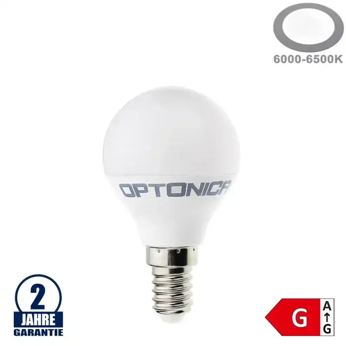 5,5W LED E14 G45 Birne Kunststoff Kaltweiß