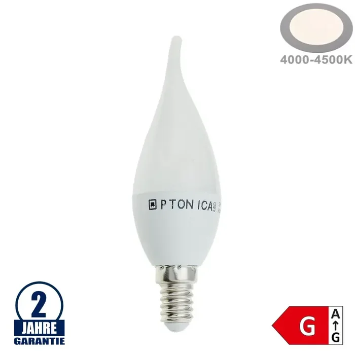 5,5W LED E14 Windstoßkerze Kunststoff Neutralweiß