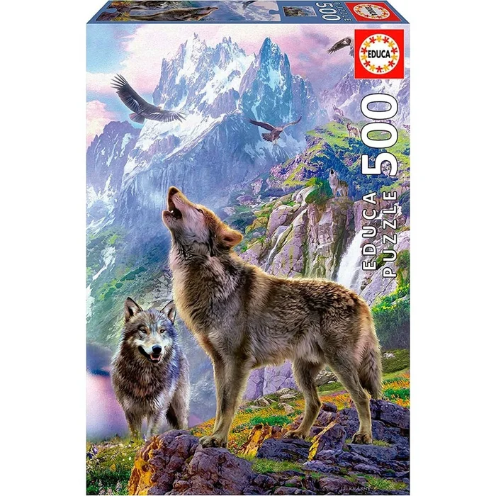 500-teiliges Puzzle lobos in den Felsen Educa [Größe 29×25,1×35 cm]