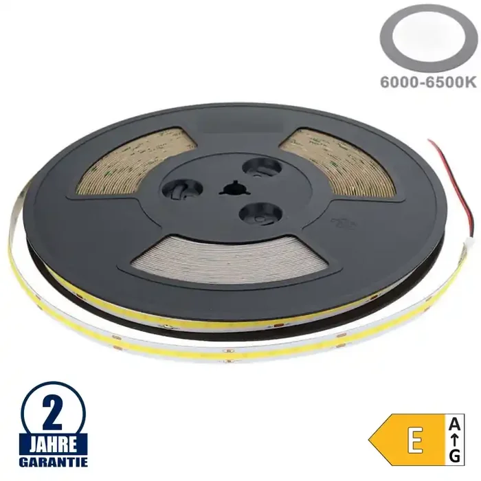 504SMD/m 6W/m 48V COB LED Streifen Kaltweiß 1m