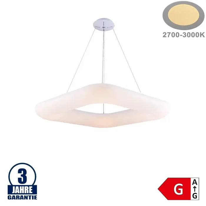 50W LED Pendelleuchte Quadratisch 3000K Weiß