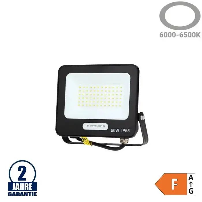 50W LED SMD Fluter Schwarz Kaltweiß