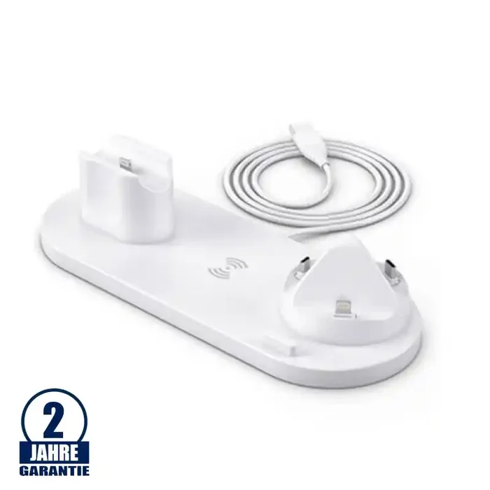 6 in 1 Multifunktions-Charging Station für diverse Geräte Weiß