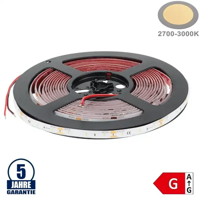 60SMD/m 4,8W/m 12V Professional LED Streifen 1808 Warmweiß 1m Spritzwassergeschützt