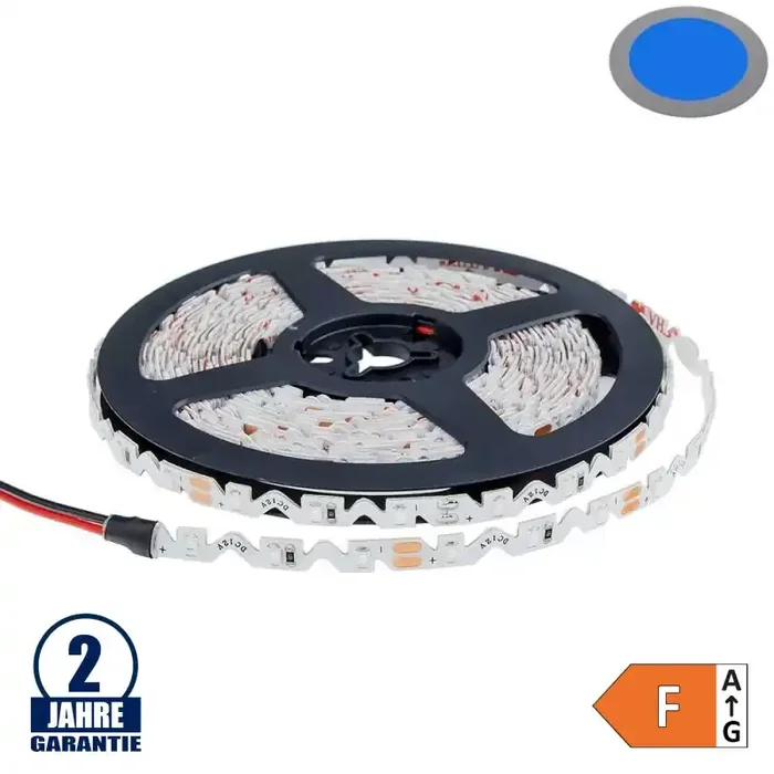 60SMD/m 7,2W/m 12V LED S-Streifen 2835 Blau Spritzwassergeschützt 1m
