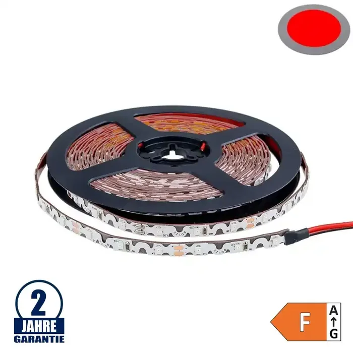 60SMD/m 7,2W/m 12V LED S-Streifen 2835 Rot 1m