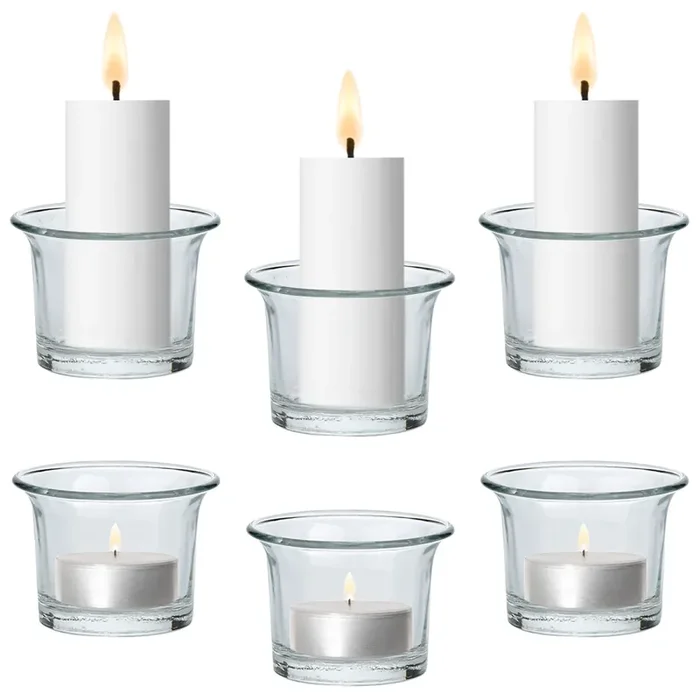6er Set Teelichtgläser Kerzengläser Trefor