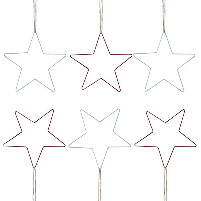 6er Set Weihnachtsstern Hängedeko Wanddeko Tohima