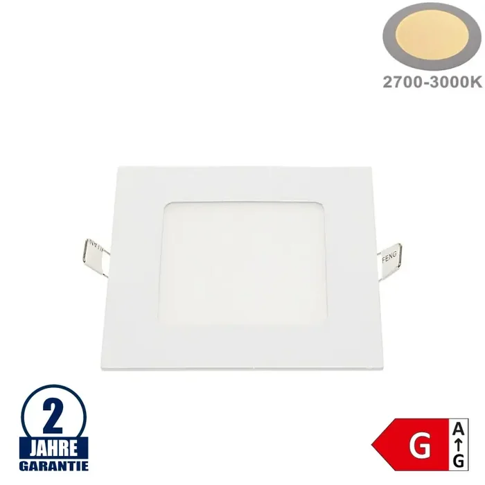 6W LED Mini Panel Quadratisch Warmweiß