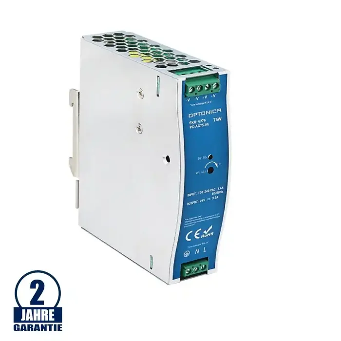 75W 24V DC DIN-Hutschienen Netzteil