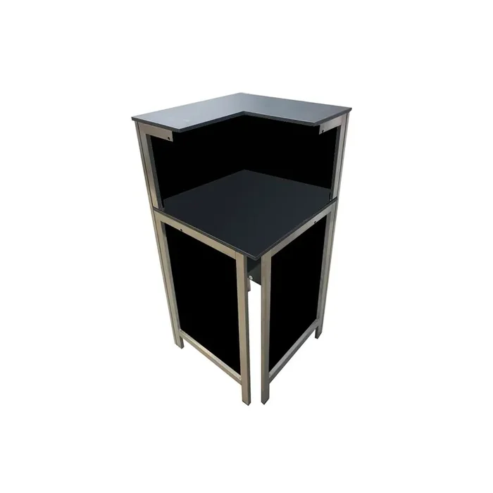 90° corner piece for long drink counters Front black PE white/natural