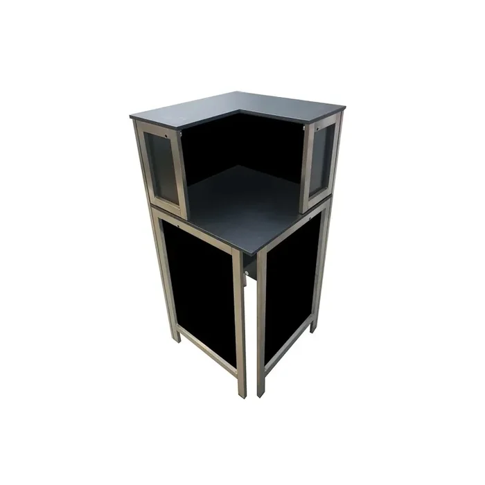 90° corner piece for multi-counters, front, black PE granite