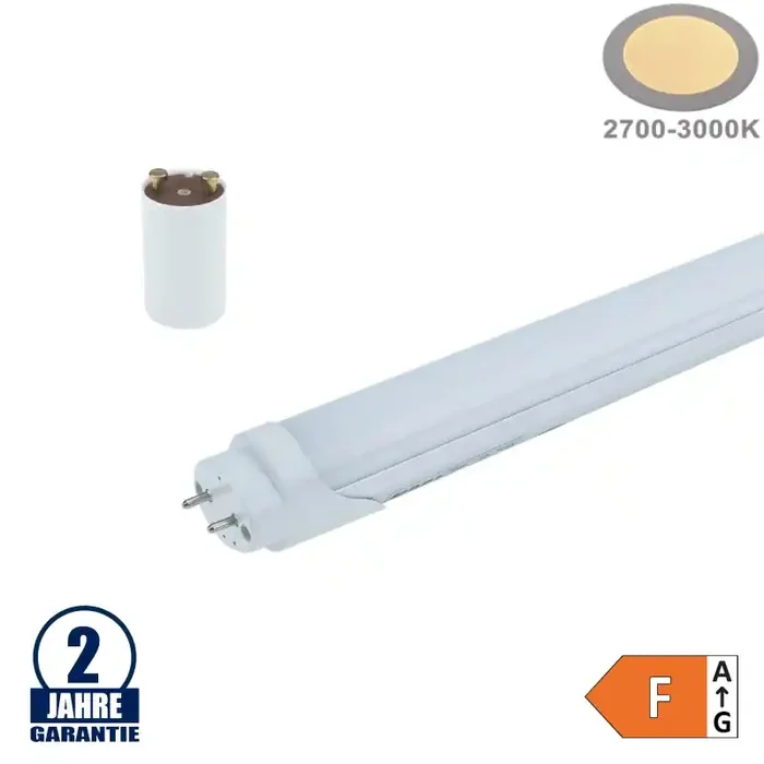 9W LED G13/T8 Kunststoff/Aluminium Röhre 60cm Warmweiß mit Starter