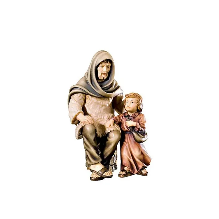 A-Pastore seduto con bimba