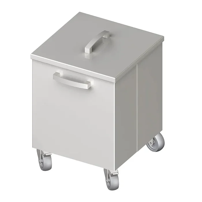 Abfallbehälter fahrbar, 350x350x500 mm, verschweißt