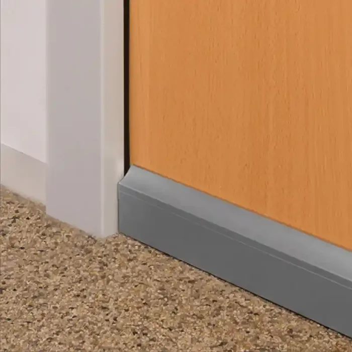 Absenkbare Bodendichtung für Zimmertüren silberfarbig nachrüstbar