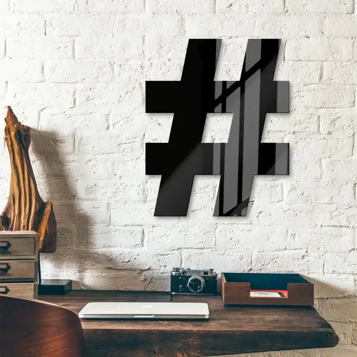 Acrylbuchstaben Hashtag