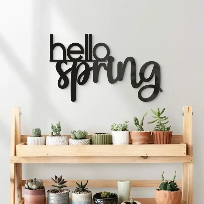 Acryldeko 3D Schriftzug hello spring
