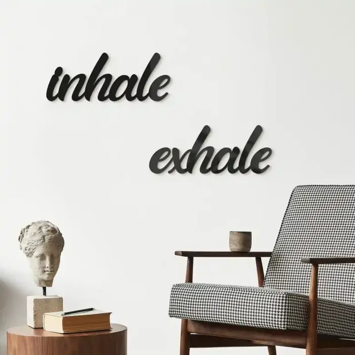 Acryldeko 3D Schriftzug inhale exhale