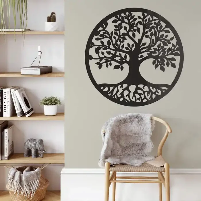 Acryldeko Baum mit Wurzeln